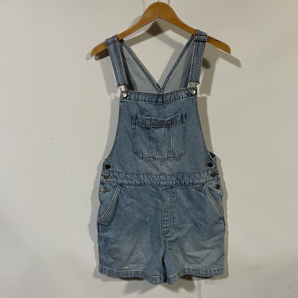 Cotton On Denim Blue Jean Shorts Overalls